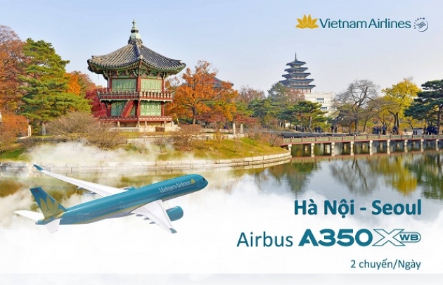Cùng Vietnam Airlines tới Hàn Quốc trên dòng phi cơ hiện đại Airbus A350-900