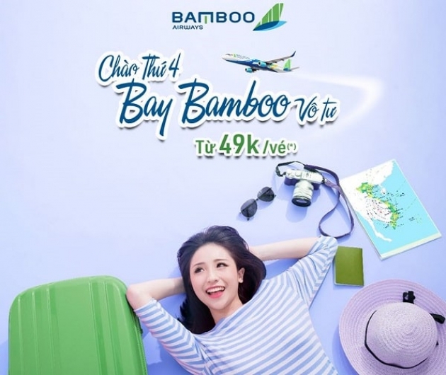 Bamboo Airways tiếp tục tung vé khuyến mãi 49k – đặt đi chờ chi!