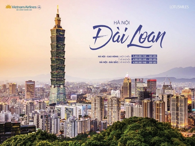 Đừng bỏ lỡ vé máy bay đi Đài Loan giá cực ưu đãi chỉ từ 200 USD của Vietnam Airlines!